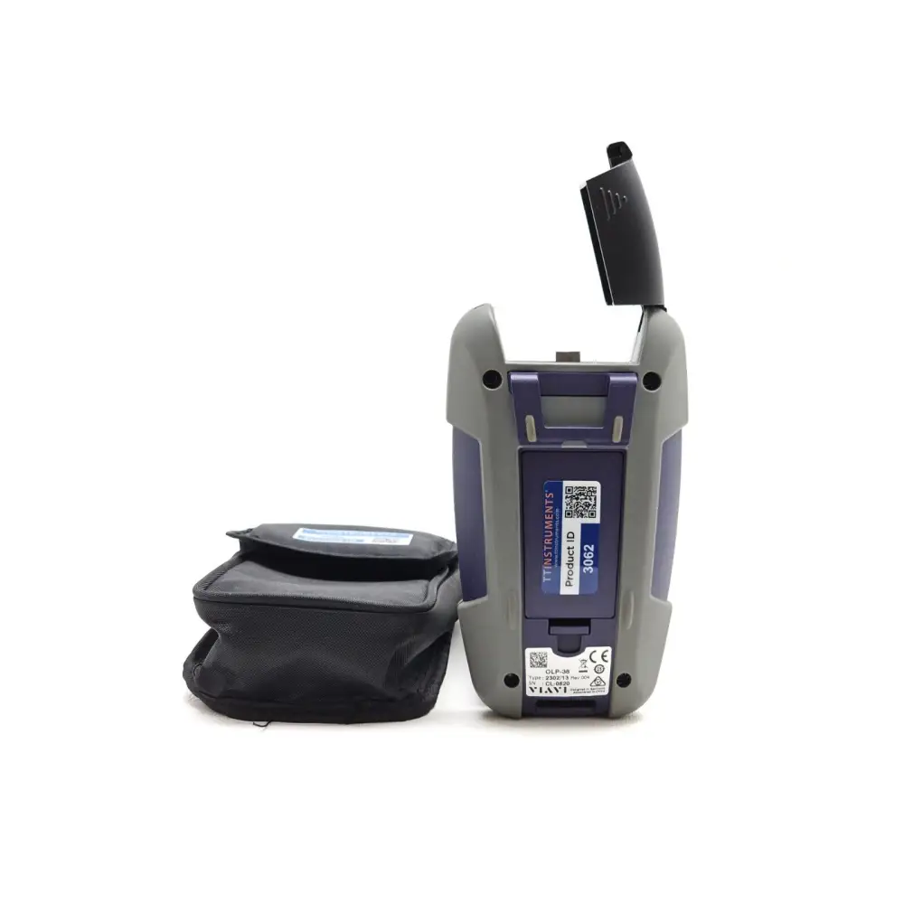 Viavi JDSU OLP-38 optical power meter rear view showing battery compartment