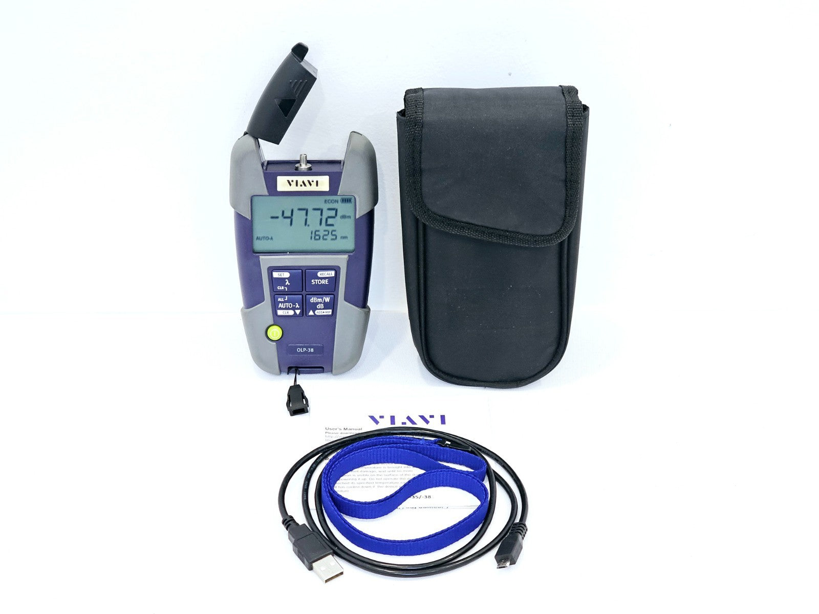 Viavi JDSU OLP-38 Optical Power Meter 2302/13 780 to 1650 nm Filtered InGaAs Det