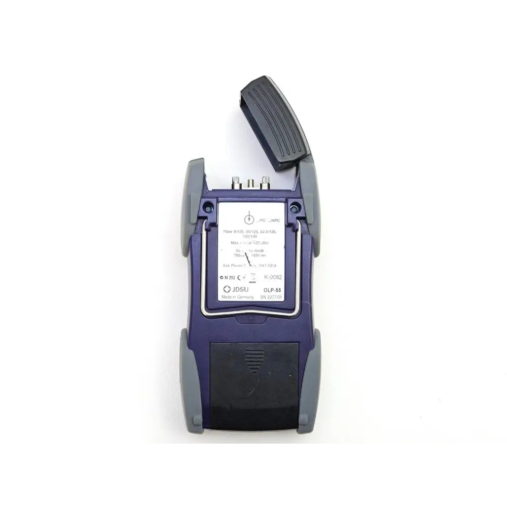 Viavi JDSU OLP-55 Optical Power Meter side view showing optical port connector