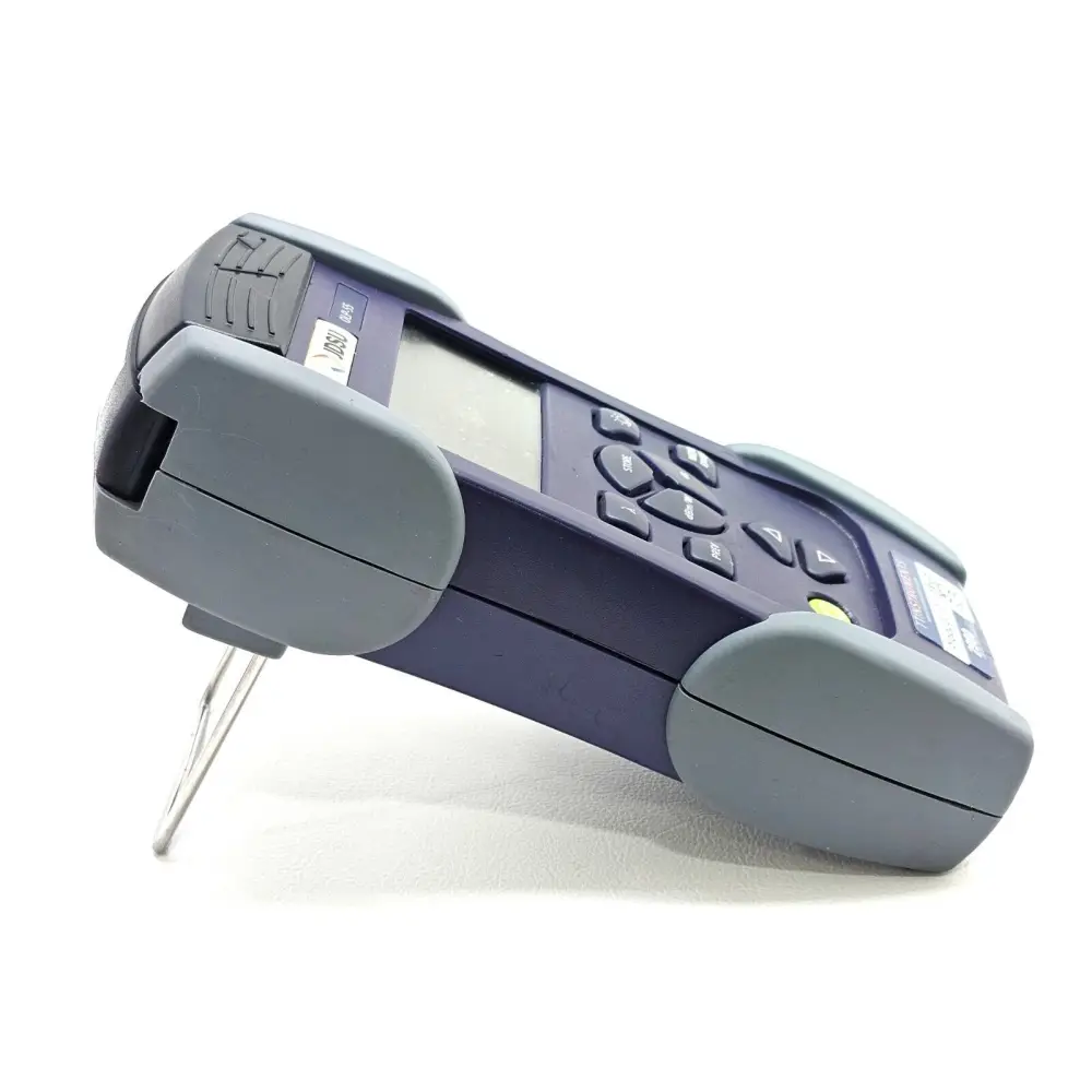 JDSU OLP-55 optical power meter BN 2277/01 right-side profile view with fold-out stand extended