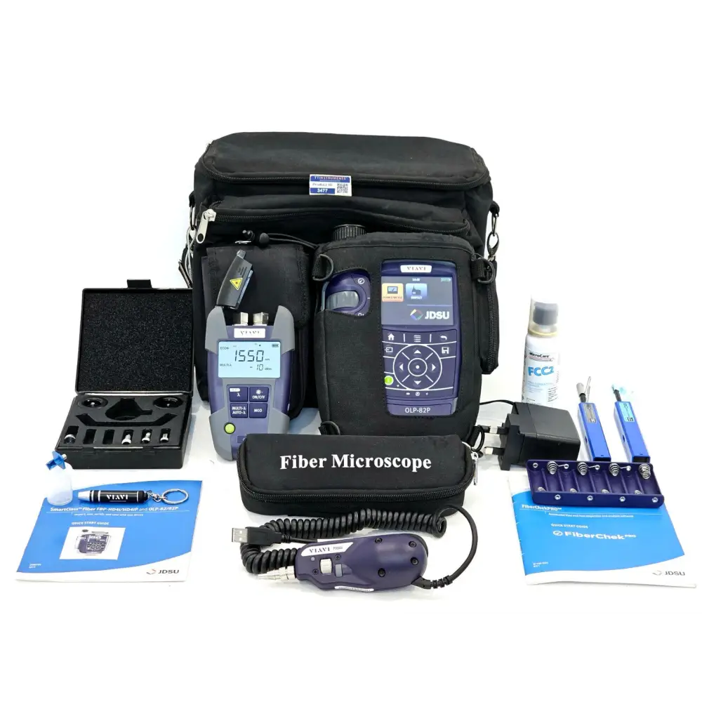 Viavi JDSU OLP-82P OLS-36 P5000i fibre optic test kit complete set