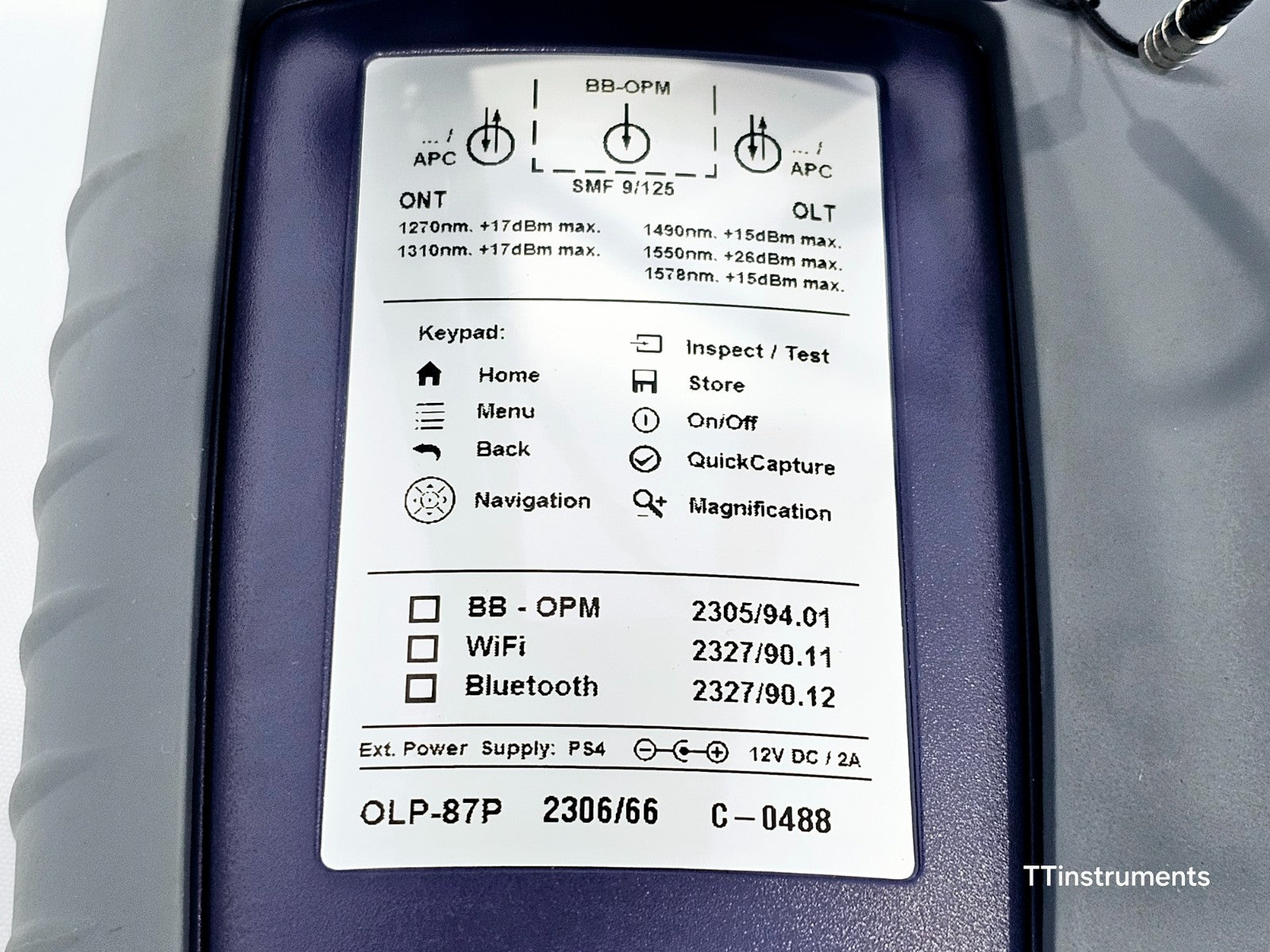 Viavi JDSU OLP-87P XG-PON Power Meter & MS 2306/66 1310/1270/1490/1550/1578 nm