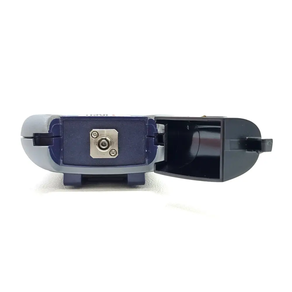 OLS-35 optical laser source top view showing Micro USB power port