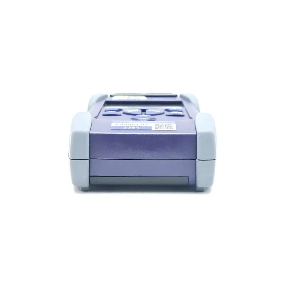 JDSU OLT-55 SmartClass Optical Loss Test Set top-down view showing keypad layout and product ID 3384 label