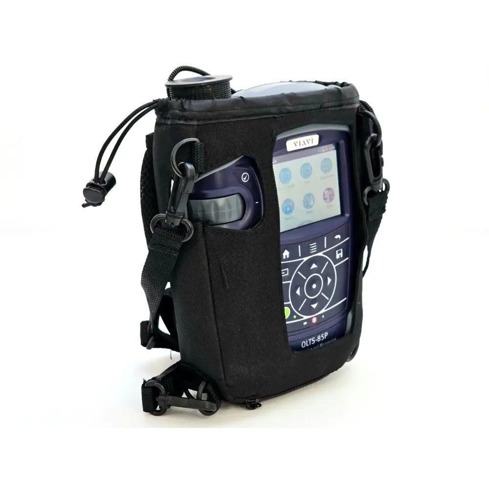 Viavi OLTS-85P handheld fibre optic loss test set showing connector ports