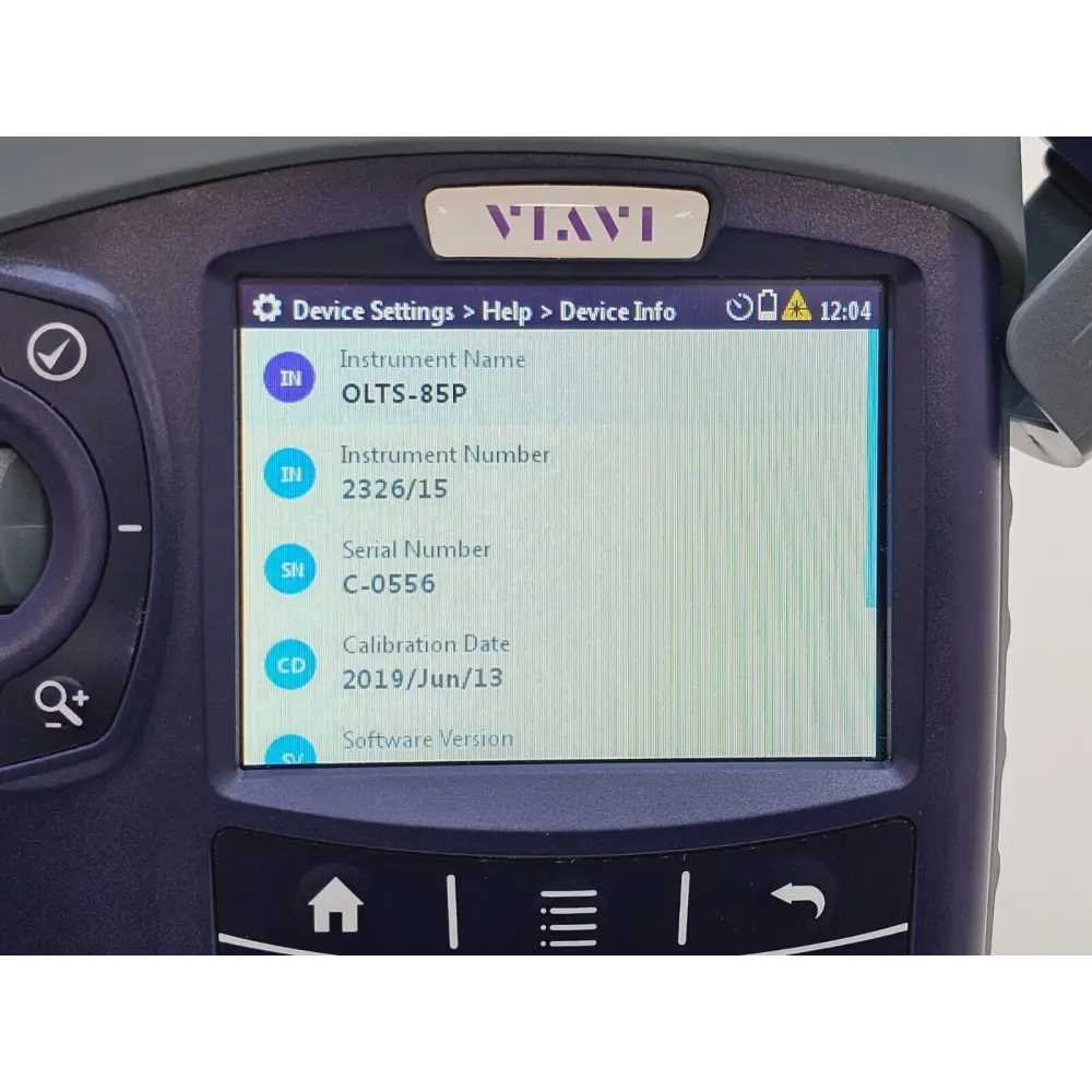 Viavi OLTS-85P rear panel and battery compartment detail