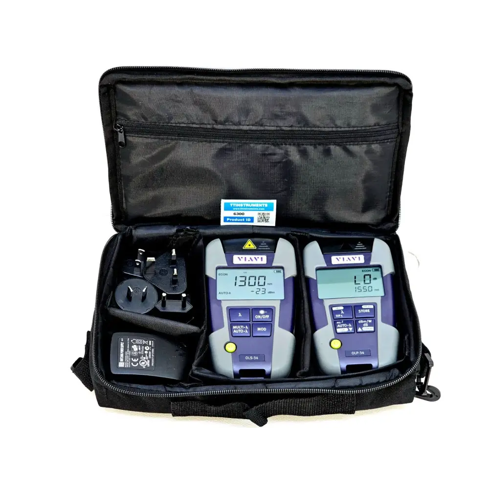 Viavi JDSU OMK-34 label and serial number detail on instrument housing