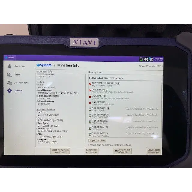 ONA-800A OneAdvisor cosmetic condition detail showing front chassis and keypad