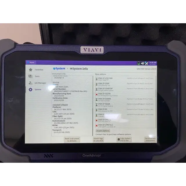 Viavi JDSU ONA-800A complete system overview with SPA06MA-O module and carry case