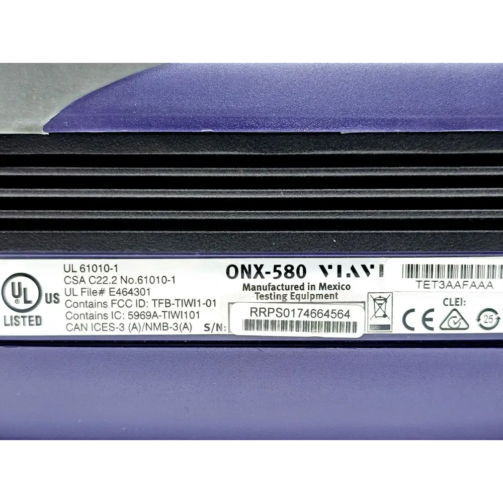 Viavi ONX-580 VDSL test results screen showing line measurements