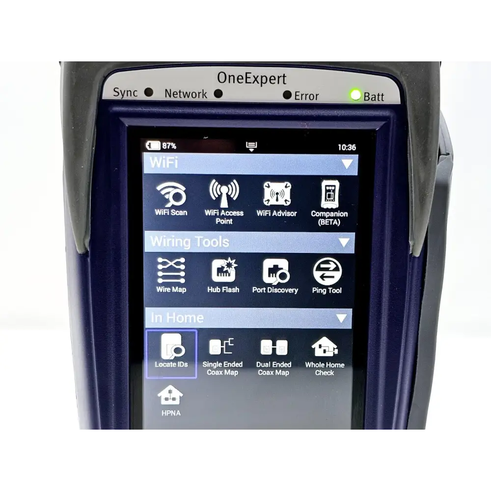 Viavi ONX-580 WiFi test screen and wireless network analysis