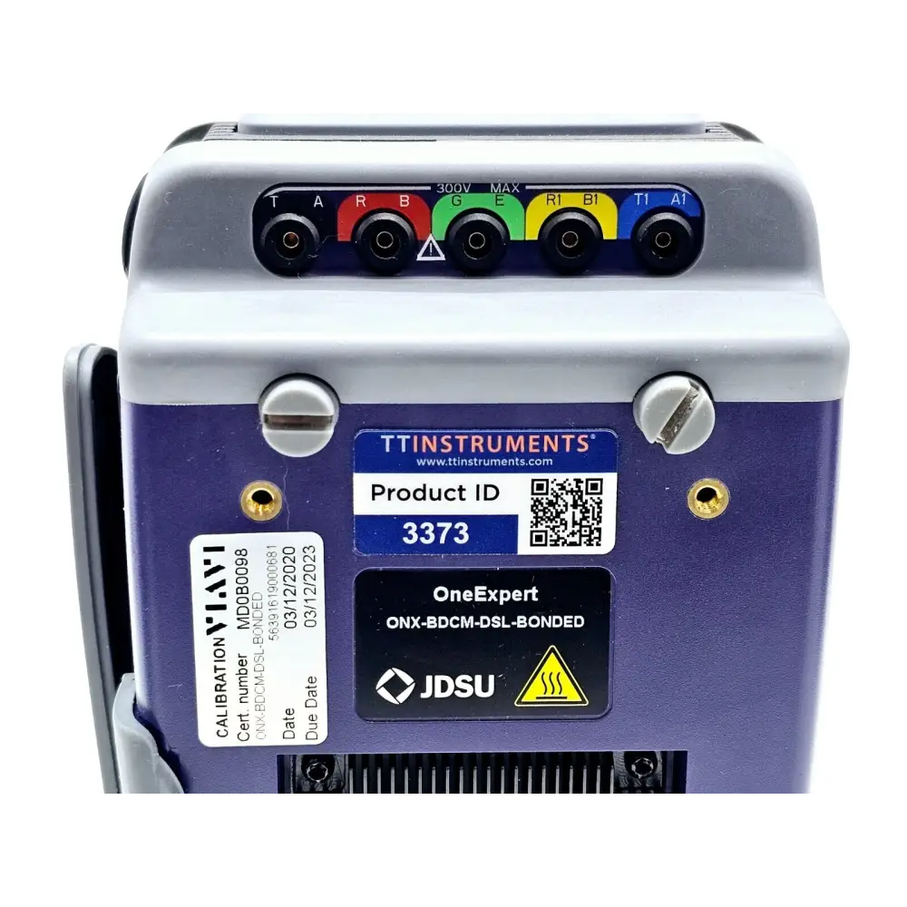 ONX-580 TDR cable fault location screen with trace display