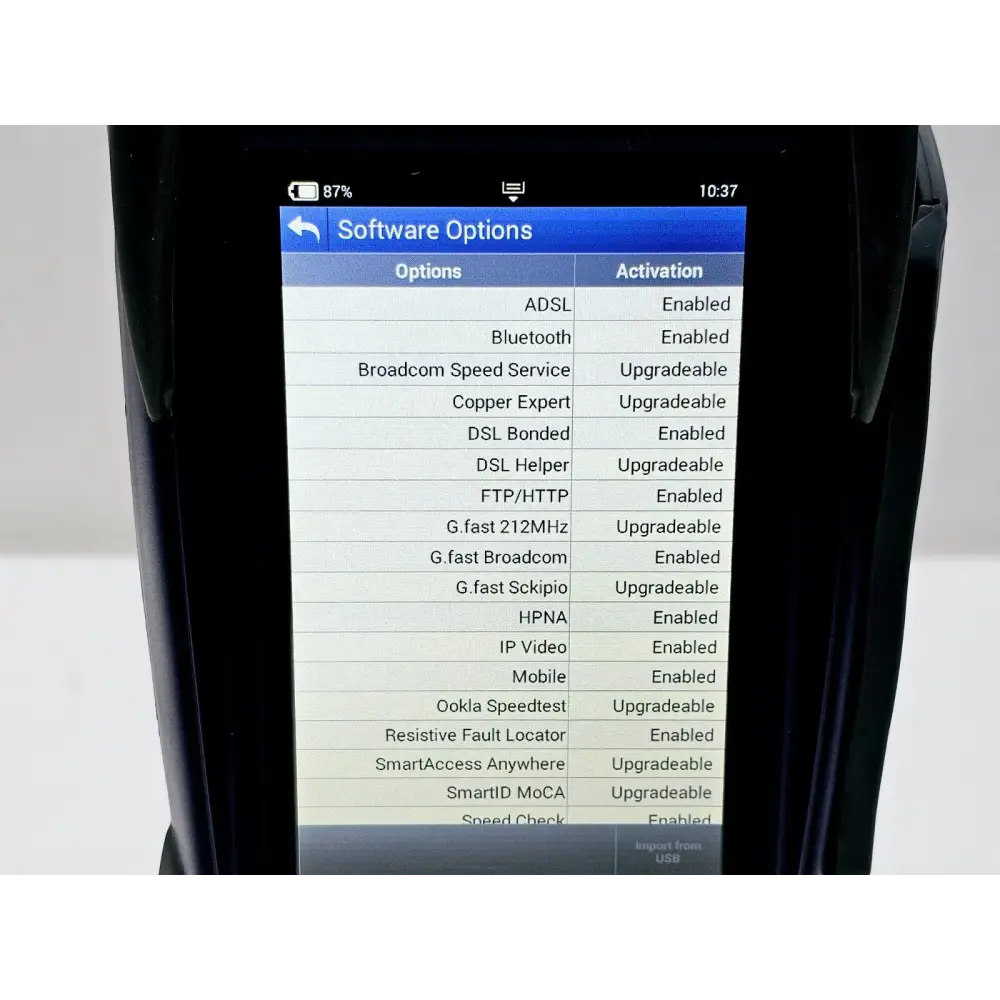 ONX-580 FTP HTTP throughput test screen detail