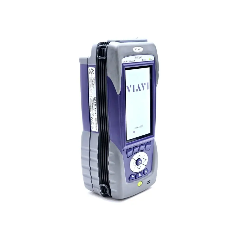 Viavi ONX-580 right side panel with test cable connection ports