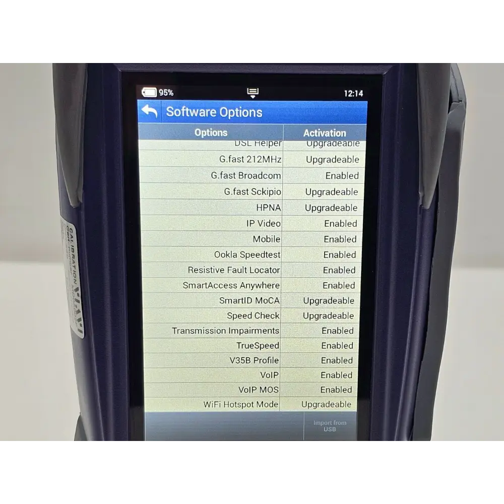 Viavi JDSU ONX-580 close-up of front panel keypad and navigation controls