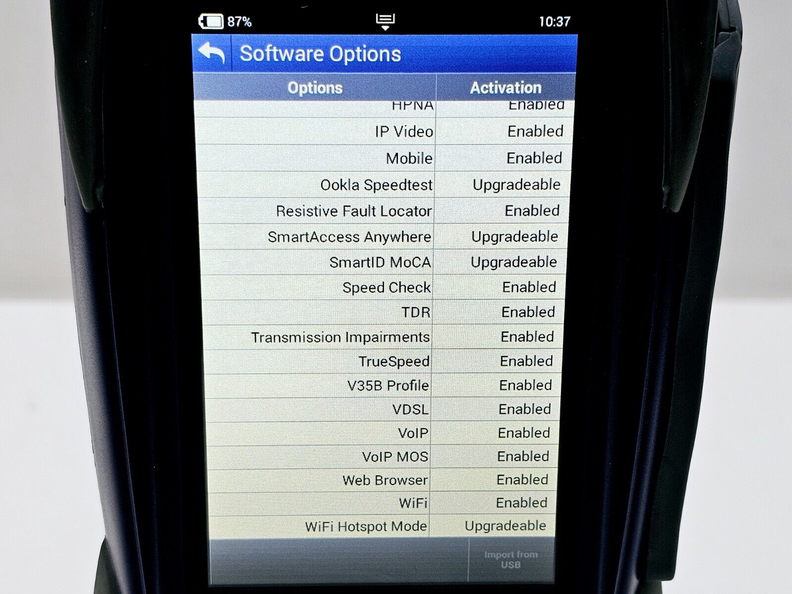 Viavi JDSU OneExpert ONX-580 ONX-BDCM-DSL Bonded ADSL DSL V35B TDR VDSL FTP/HTTP