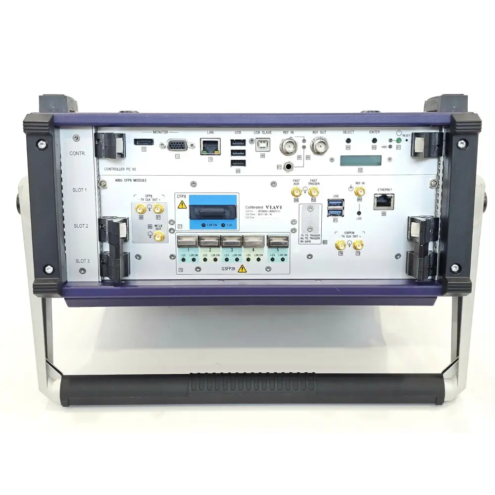 Viavi ONT-603 rear panel connectors and reference input ports