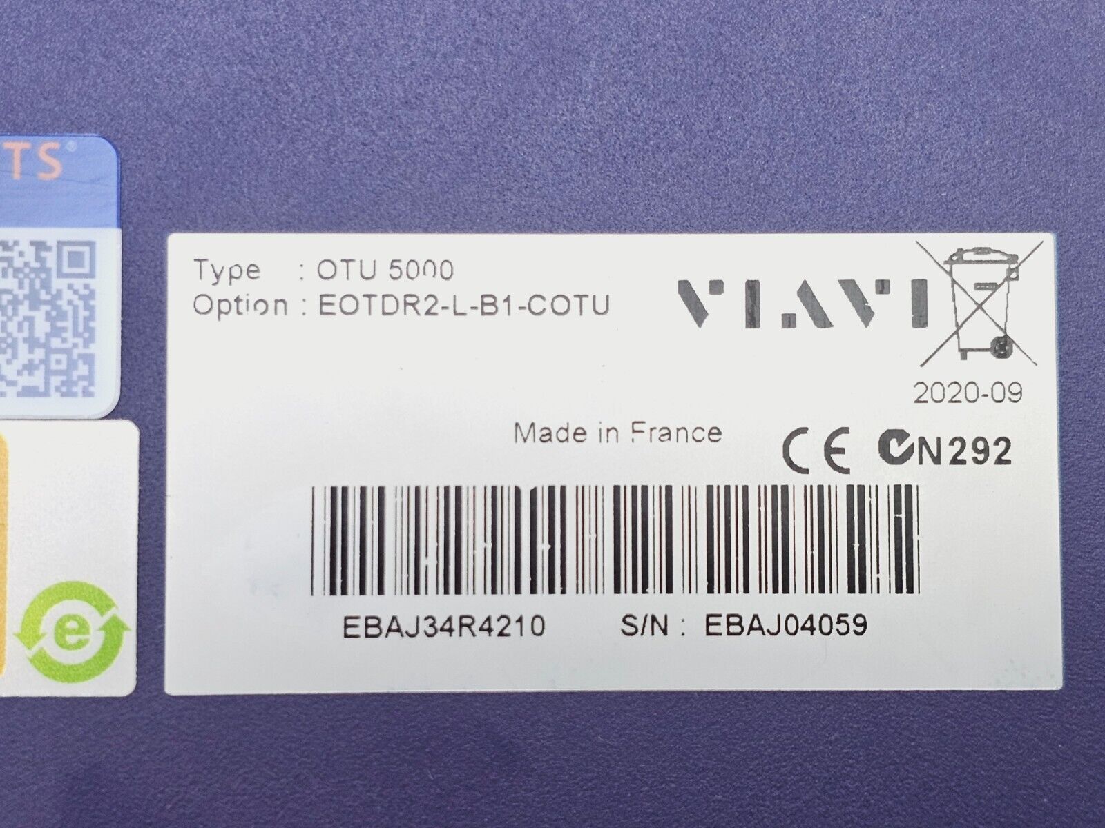 Viavi JDSU OTU 5000 EOTDR2-L-B1-COTU 2-port 1625nm OTDR + E9E-EXTX-24 Optical Swi