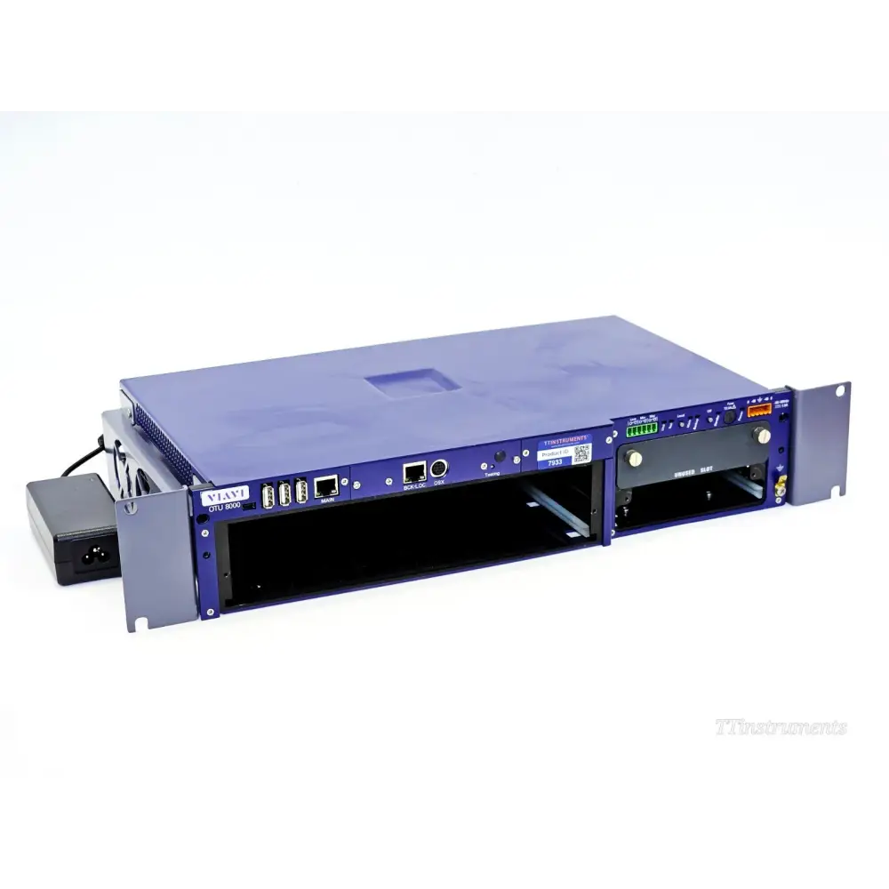 Viavi OTAU 1x8 optical switch rear connector ports detail