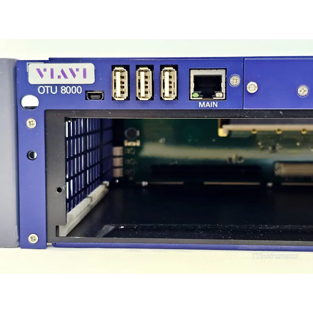 OTU 8000E v2 and OTAU 1x8 angled view showing both units