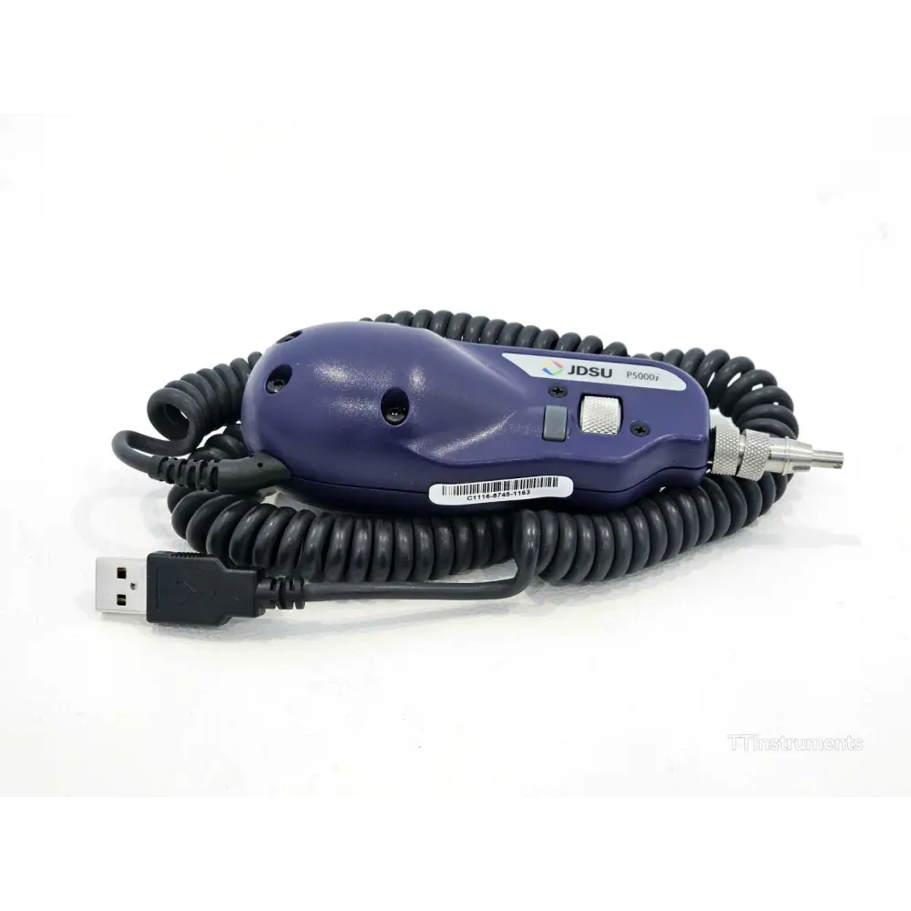 Viavi P5000i fiberscope front view showing probe body and USB connector