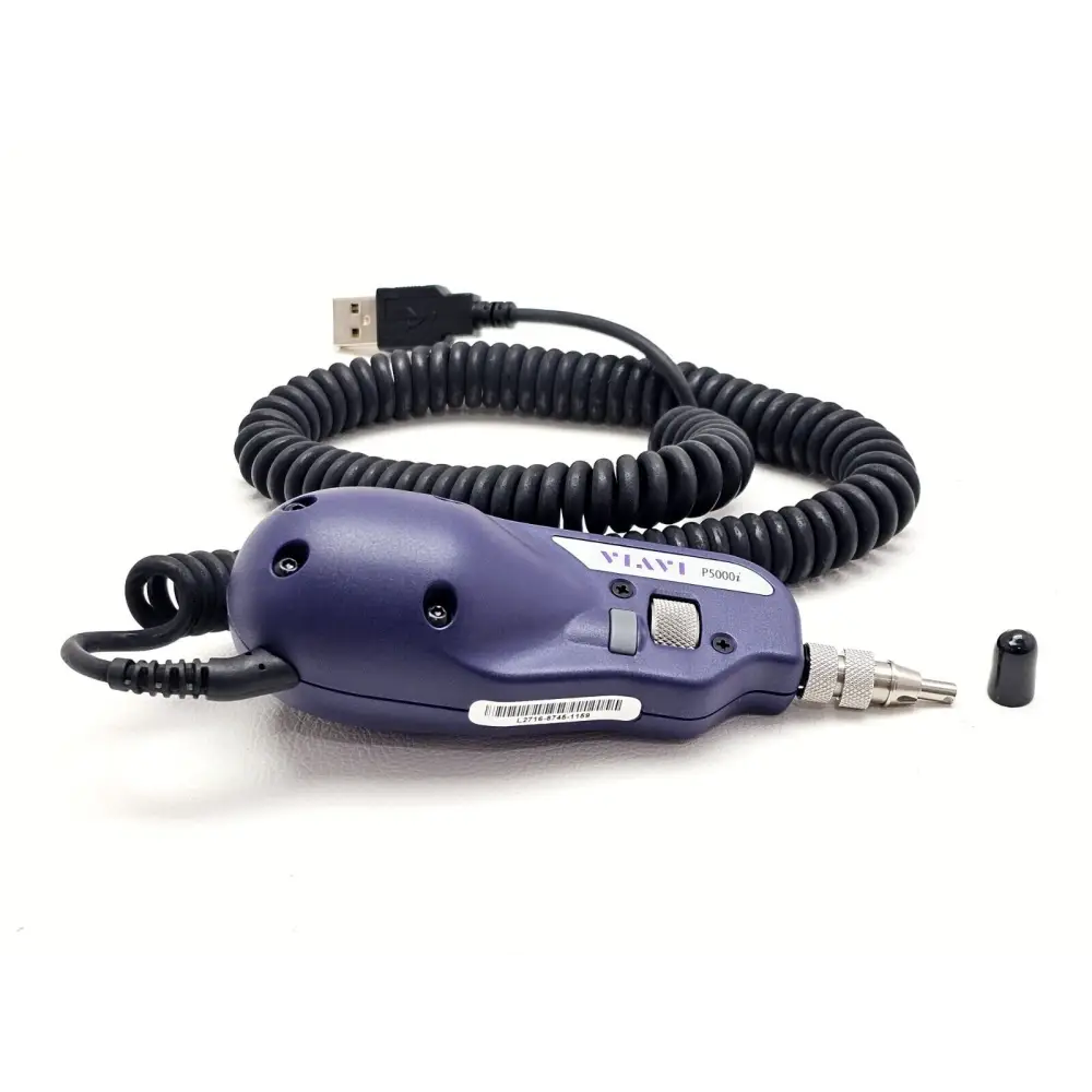 Viavi P5000i fibre inspection probe body and 4-pin connector detail