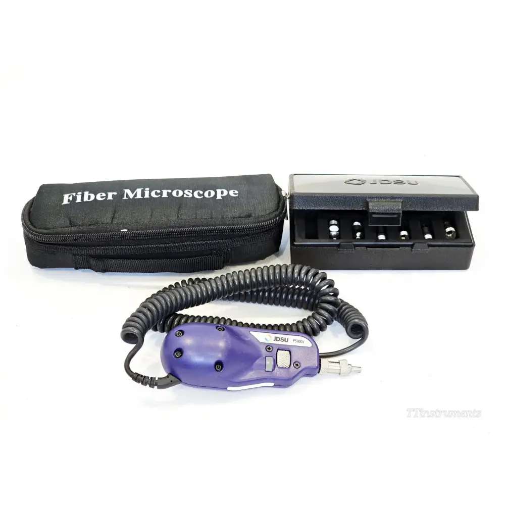 Viavi JDSU P5000i fibre inspection scope with 6 tips including patchcord and bulkhead adapters