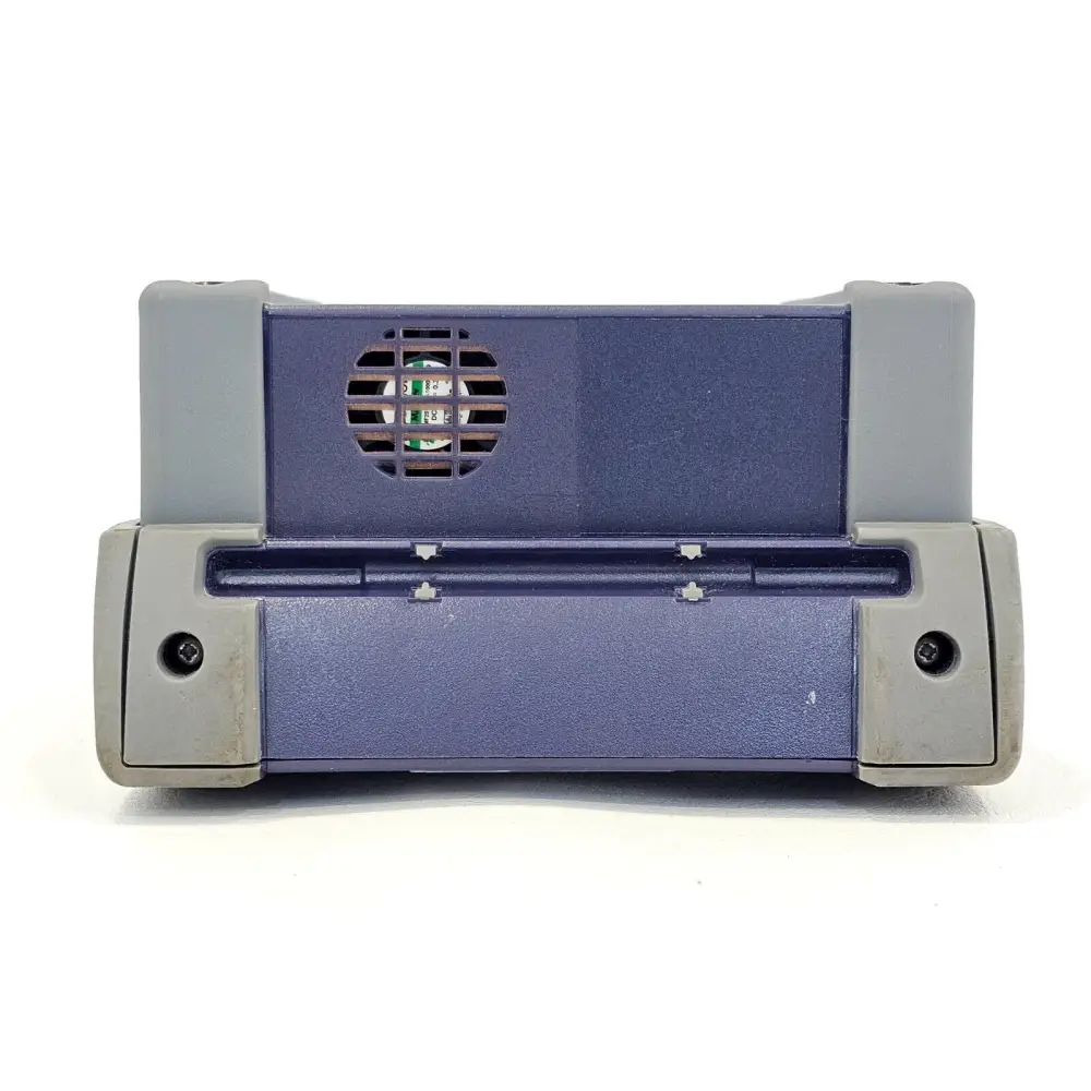 T-BERD 2000 rear panel view showing battery compartment and ports