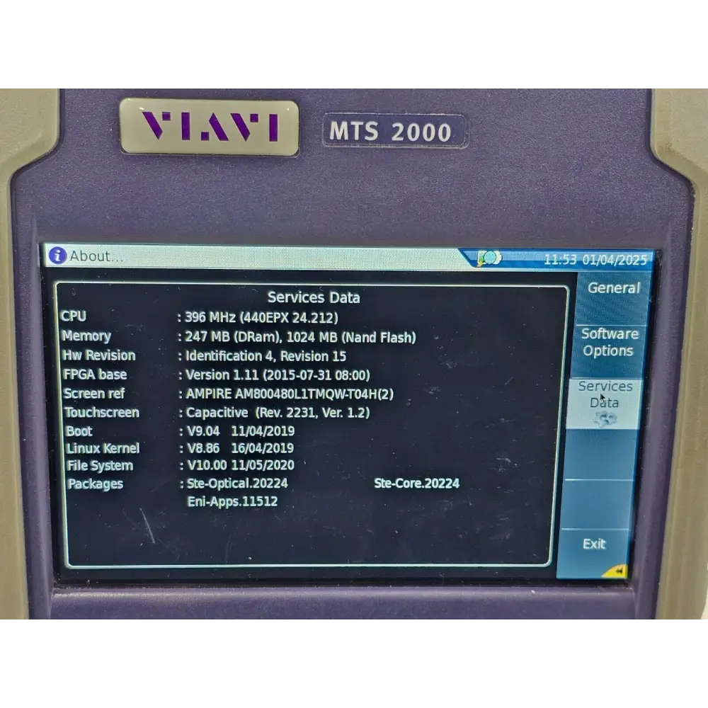 Overall view of Viavi T-BERD 2000 with CWDM OSA module and accessories