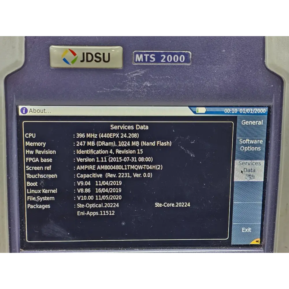 T-BERD 2000 keypad and navigation controls detail view