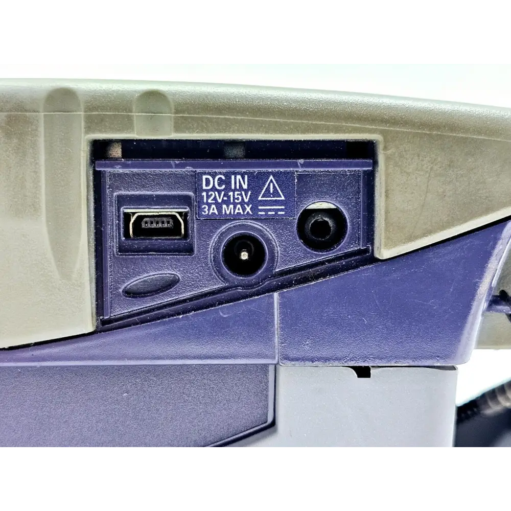 T-BERD 2000 rear view showing regulatory markings and product identification label