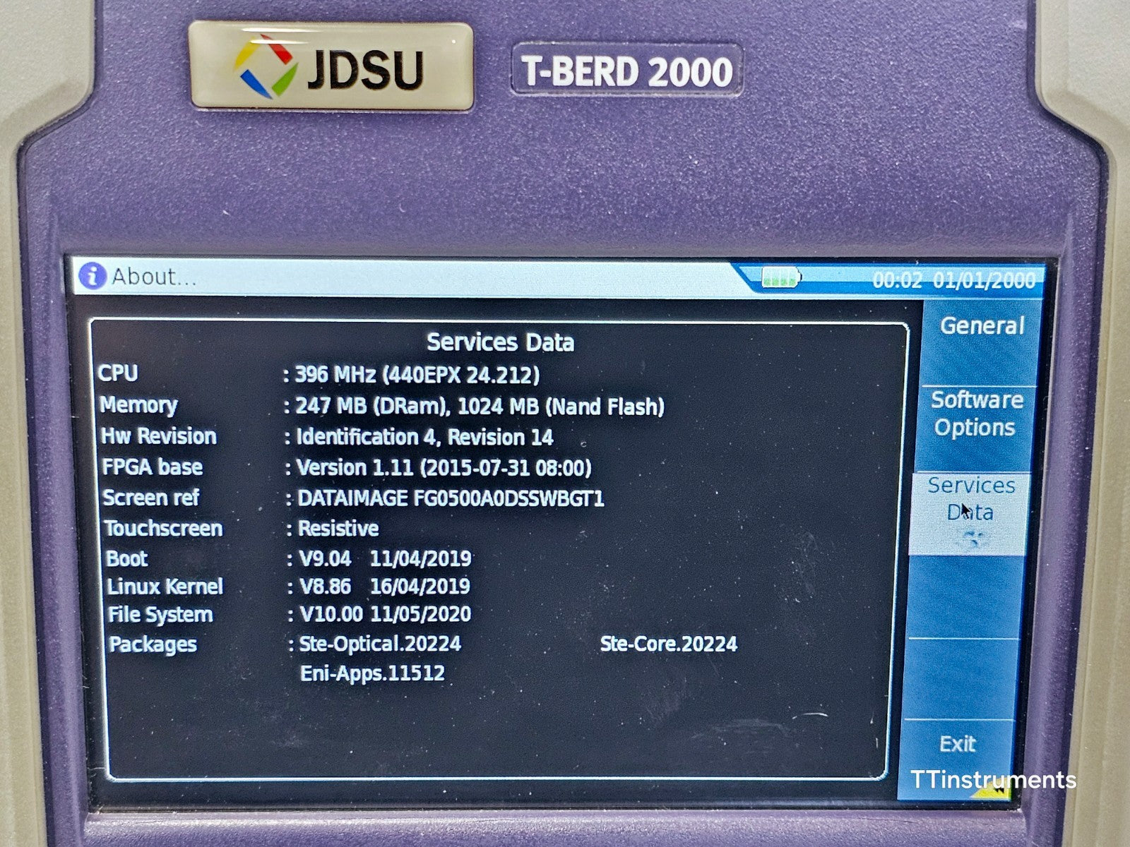 Viavi JDSU T-BERD 2000 w/ 4138 RMP65 1310/1550 & 1650 nm Filtered Metro PON OTDR