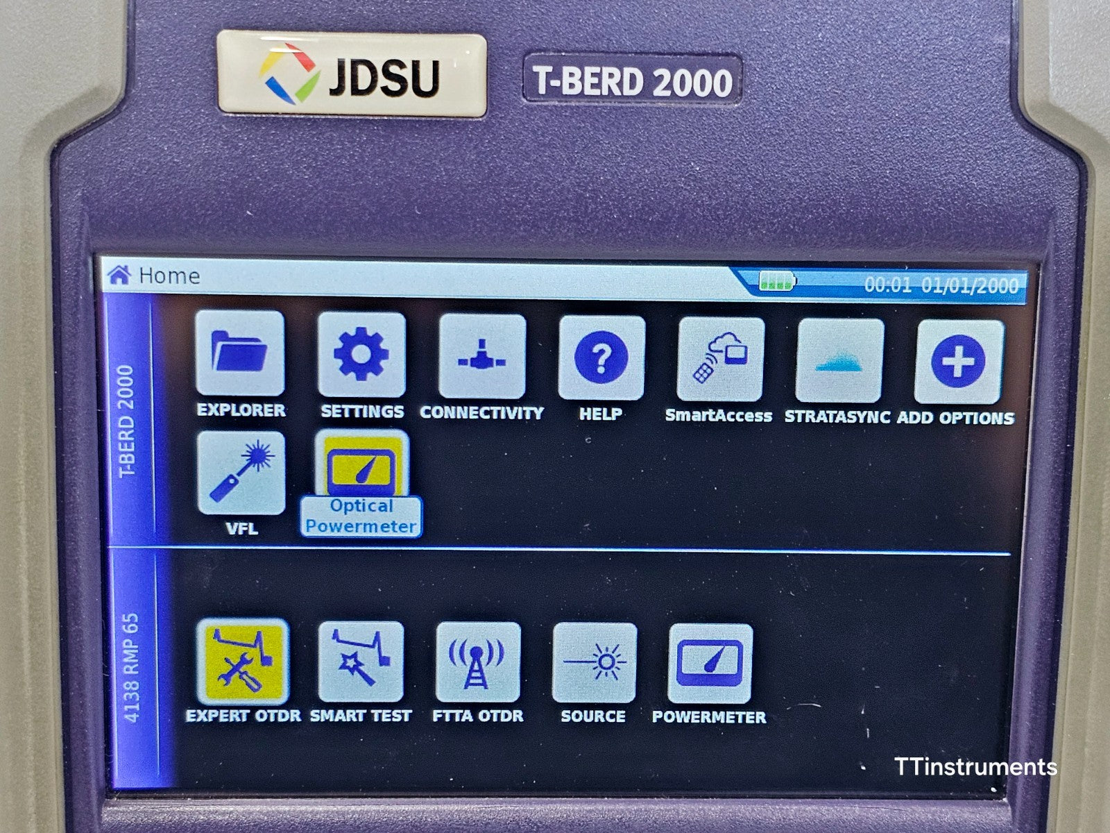 Viavi JDSU T-BERD 2000 w/ 4138 RMP65 1310/1550 & 1650 nm Filtered Metro PON OTDR