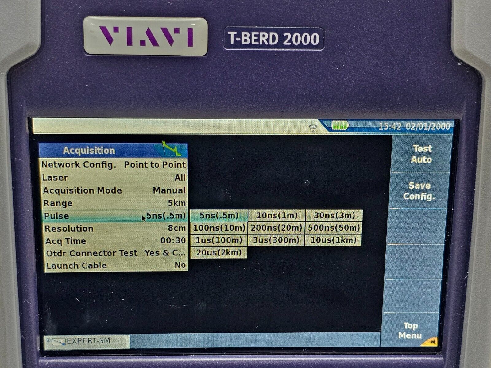 Viavi JDSU T-BERD 2000 w/ PM + 4126 MA3 FCOMP SW OTDR 1310/1550nm SM APC + VFL