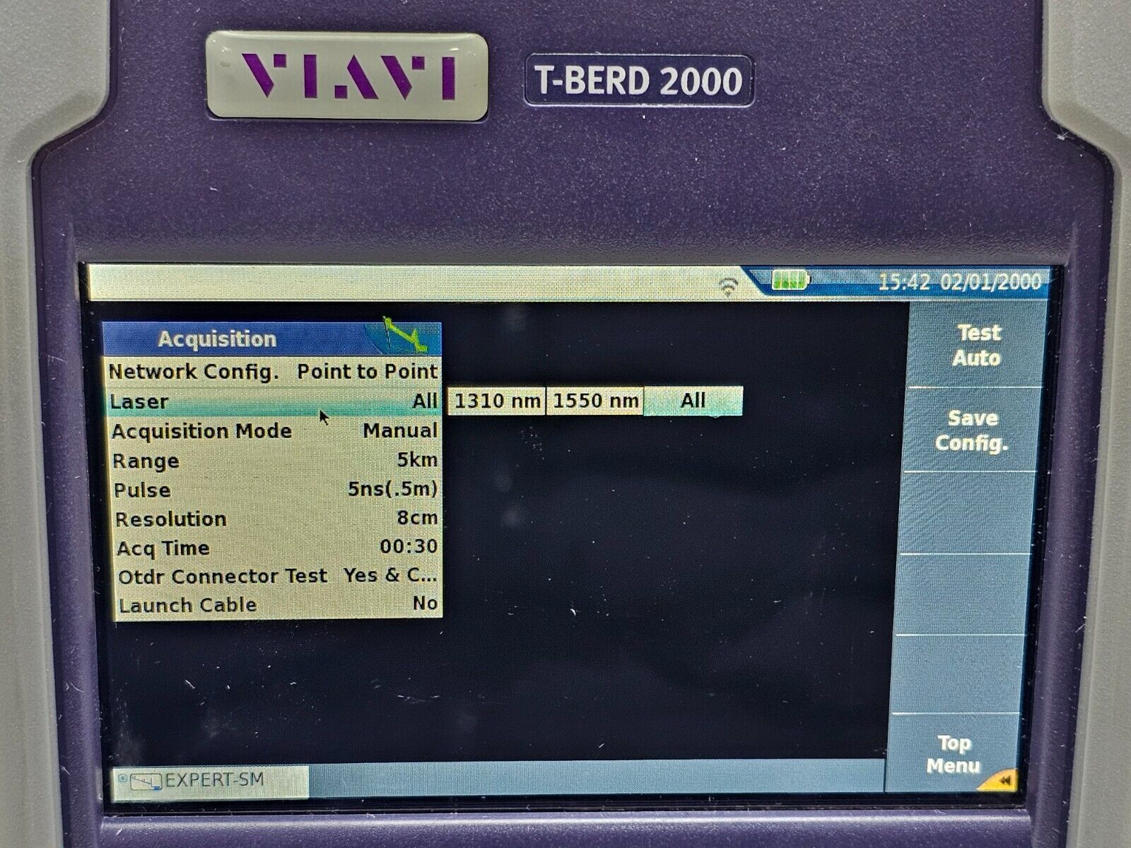 Viavi JDSU T-BERD 2000 w/ PM + 4126 MA3 FCOMP SW OTDR 1310/1550nm SM APC + VFL
