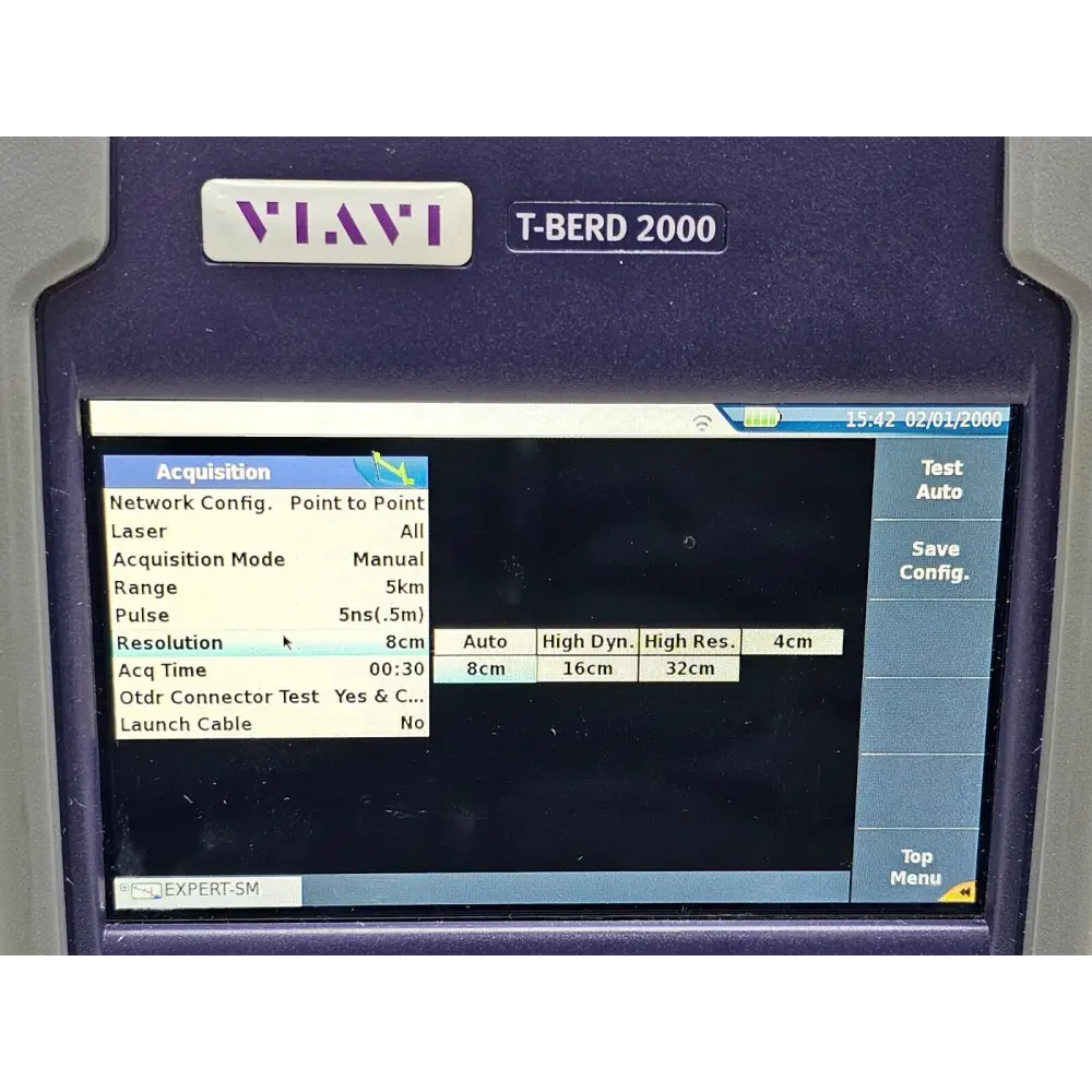Viavi JDSU T-BERD 2000 bottom view showing mainframe module insertion port