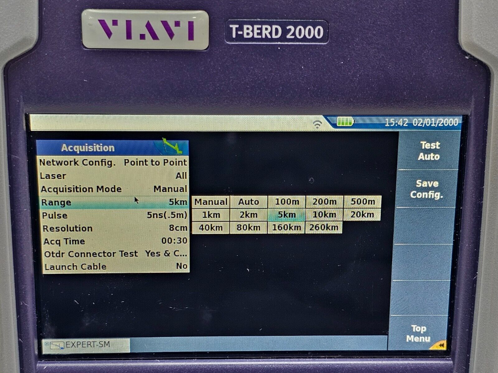 Viavi JDSU T-BERD 2000 w/ PM + 4126 MA3 FCOMP SW OTDR 1310/1550nm SM APC + VFL