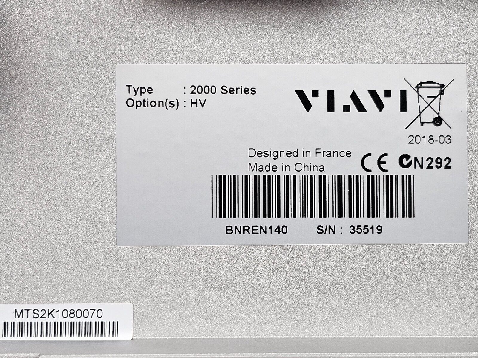 Viavi JDSU T-BERD 2000 w/ PM + 4126 MA3 FCOMP SW OTDR 1310/1550nm SM APC + VFL