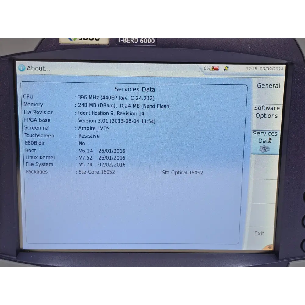 Stylus accessory included with the Viavi T-BERD 6000 touchscreen interface