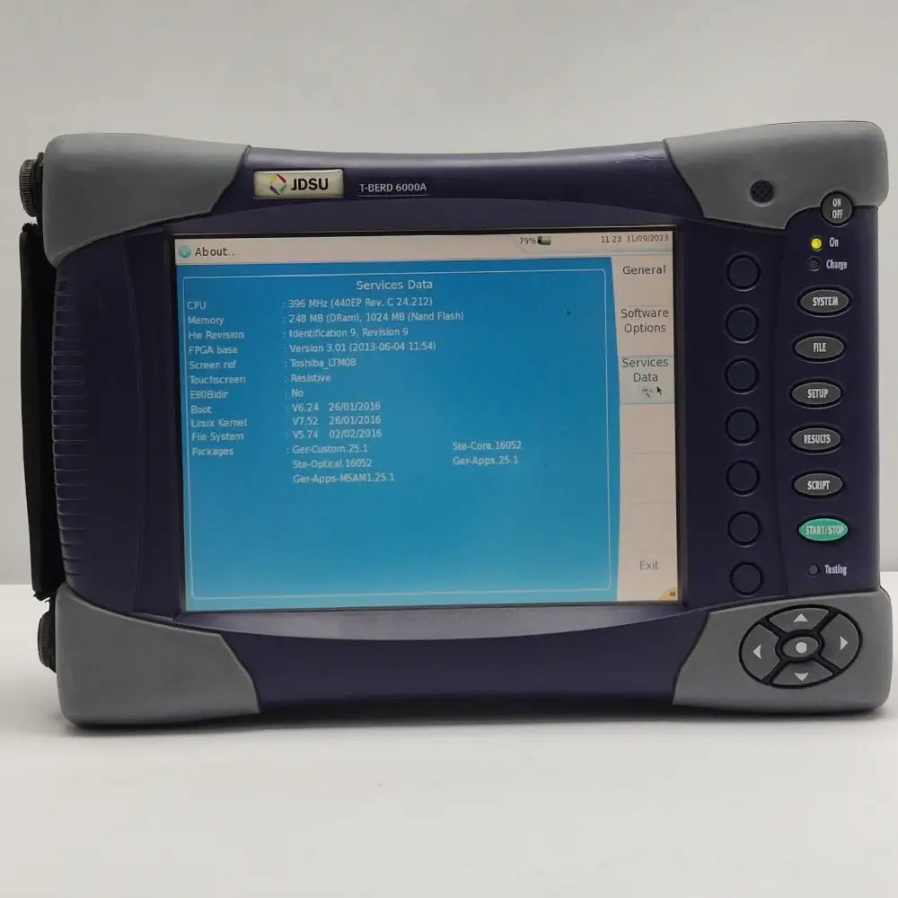 T-BERD 6000A keypad and navigation buttons close-up
