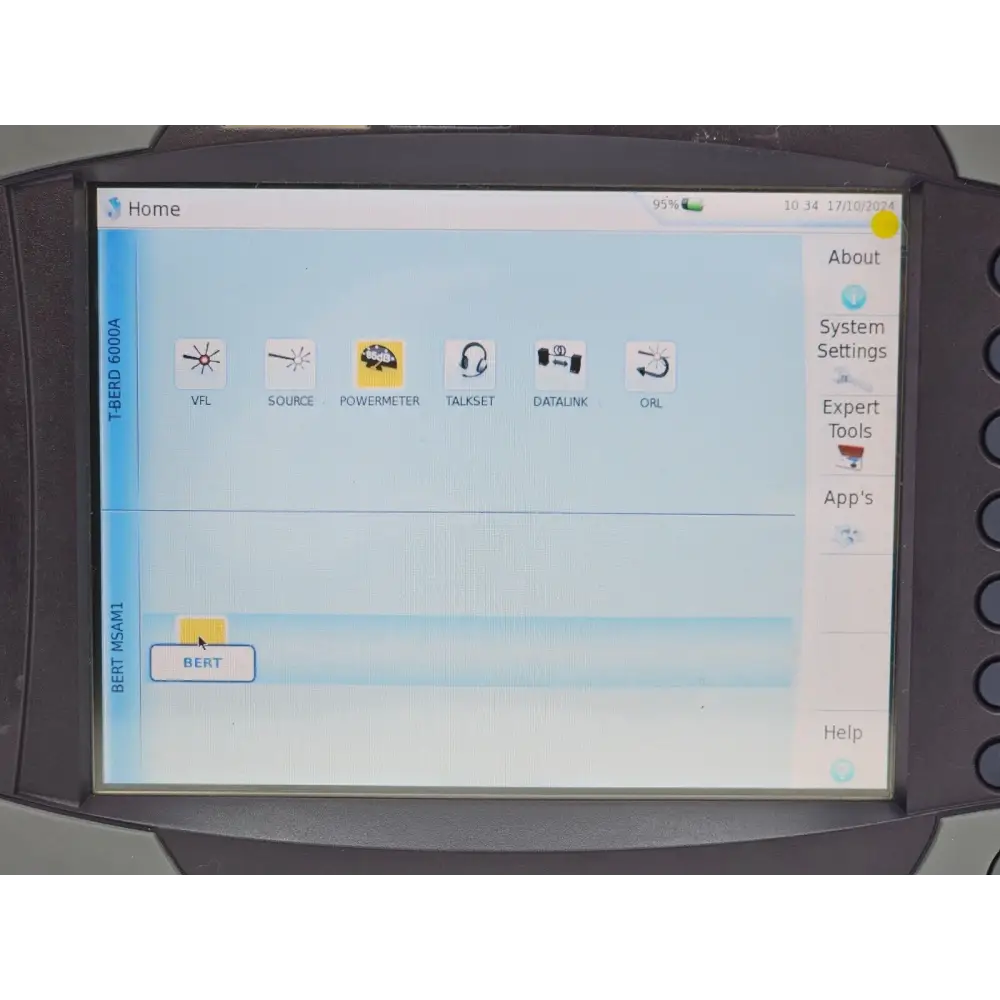 T-BERD 6000A licence screen showing SDH SONET and Layer 4 options