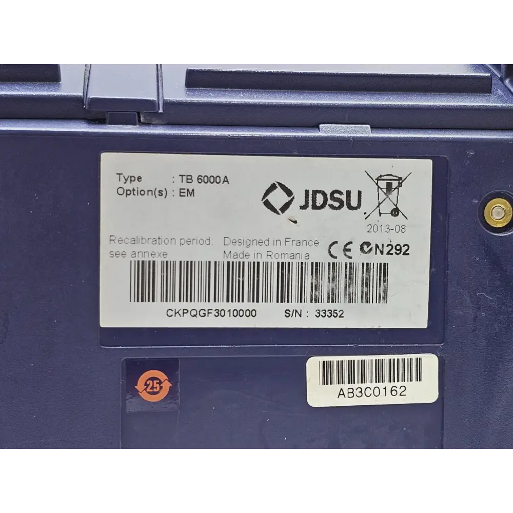 T-BERD MTS 6000A rear panel showing power and interface connections