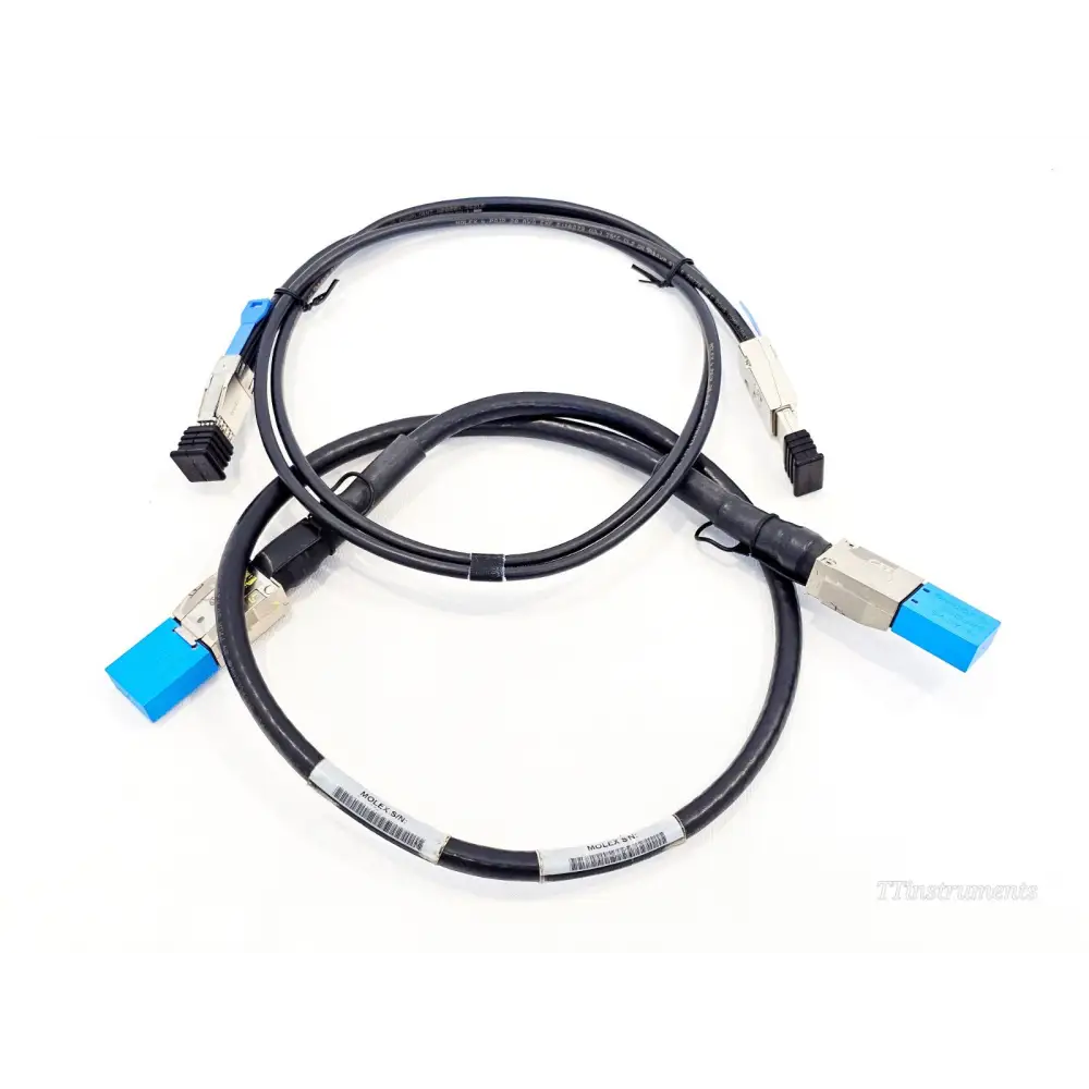 Two shorter Molex CXP Mini-SAS HD cables included with VIAVI JDSU XGIG1K-PCIE3-X8-AI PCIe Gen3 interposer
