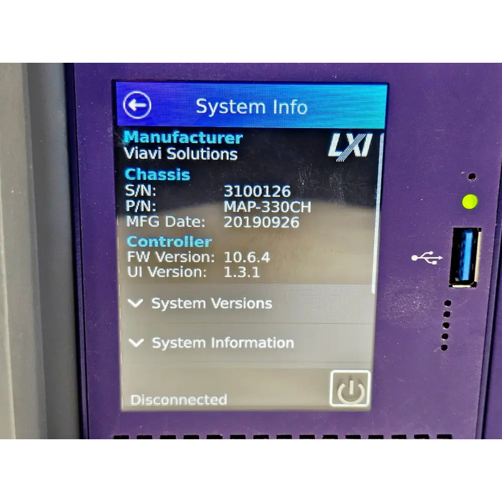 Viavi MAP-330CH Chassis with SW Options OSA/PCT MAP-300CLD-B 2019 MAP-300AKD-B13