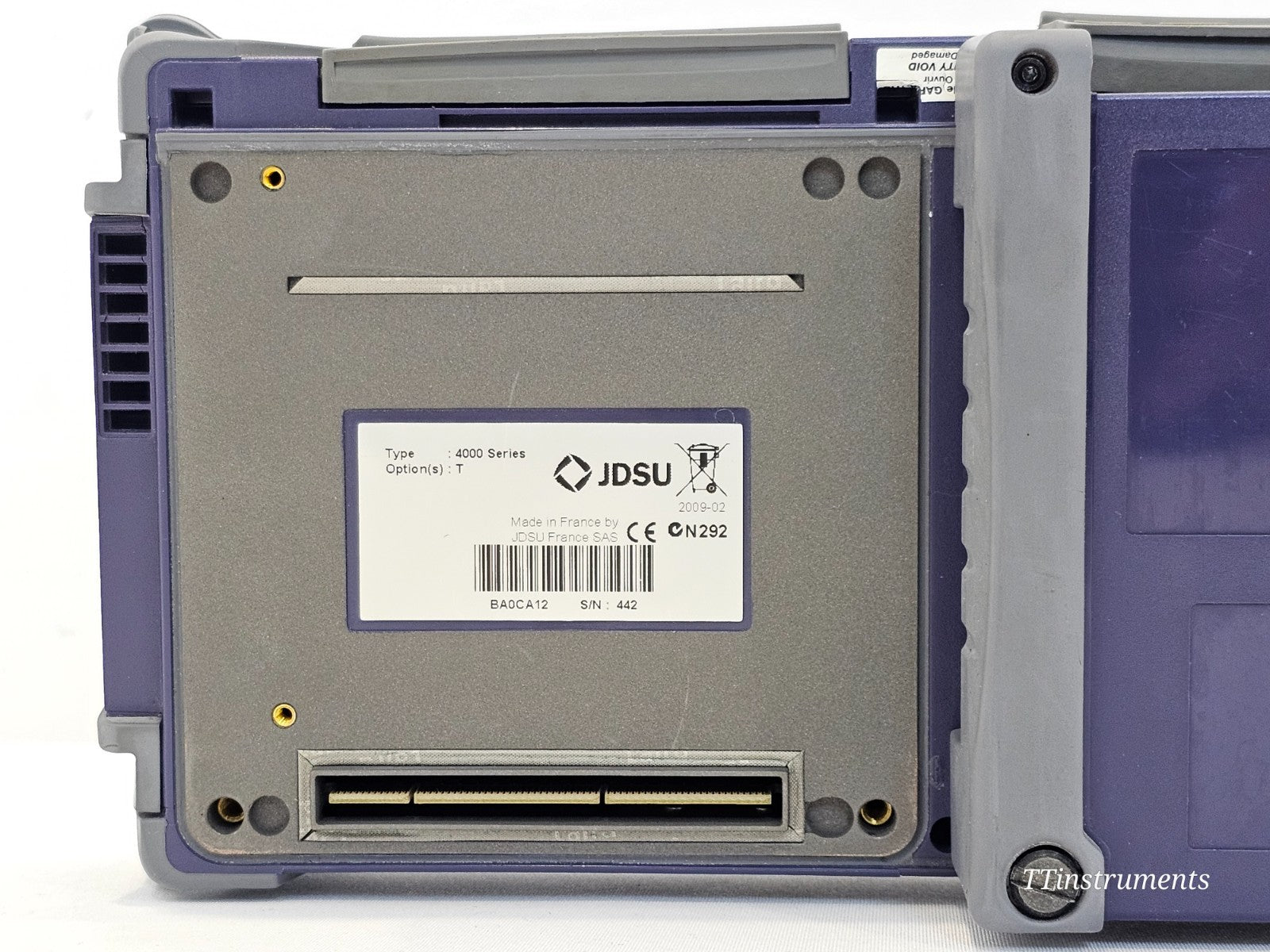 Viavi MTS 4000 with built-in VFL and power meter ports visible