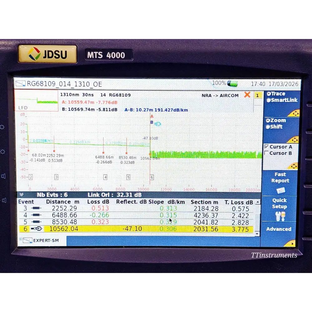 Viavi MTS 4000 Mainframe with 4126 MA SM OTDR 1310/1550nm15