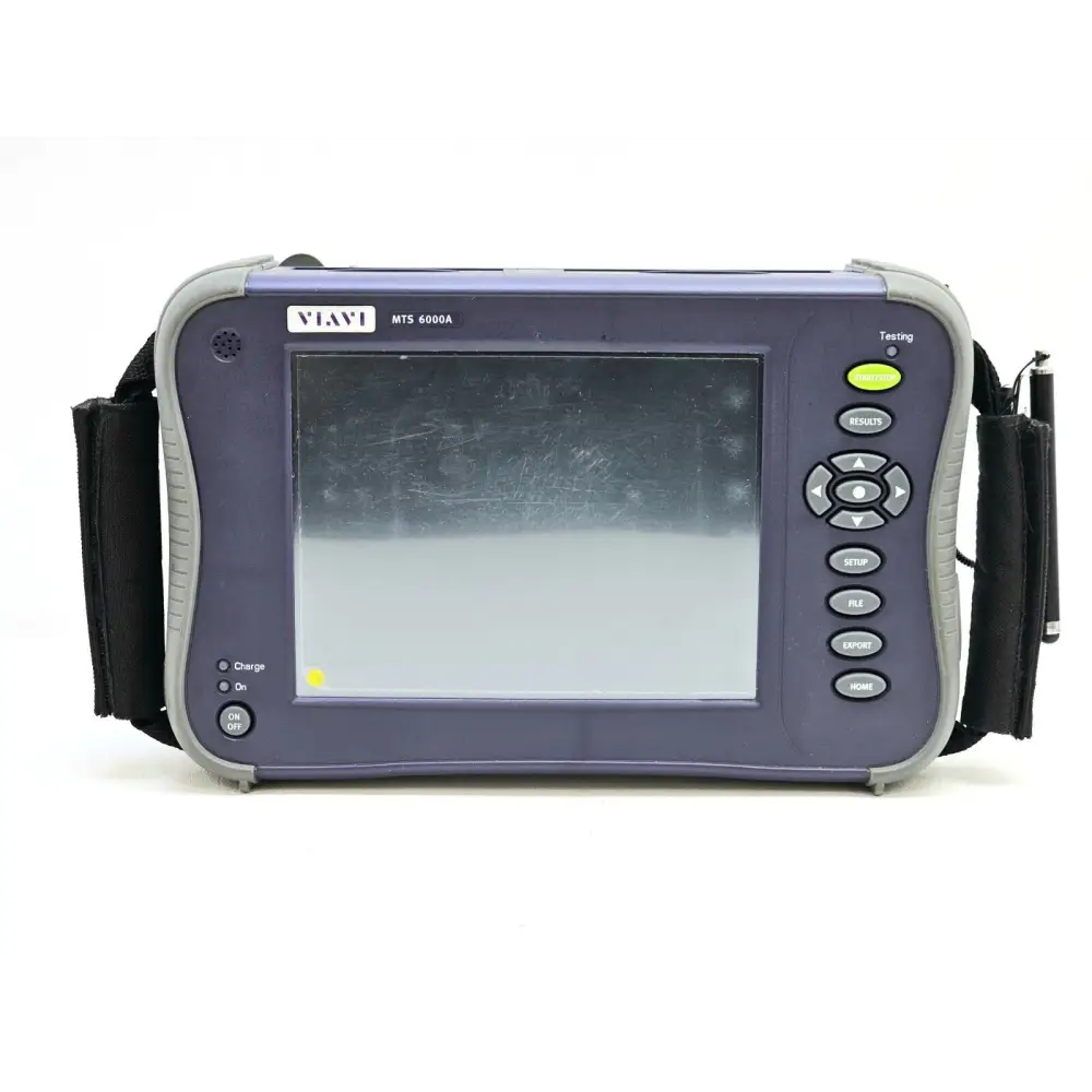 Viavi MTS 6000A V2 OTDR system front panel with touchscreen interface and module fitted