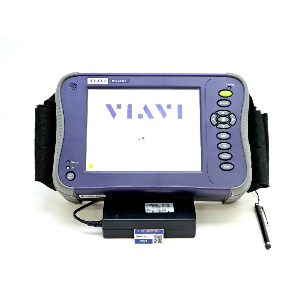 Viavi MTS 6000A V2 mainframe with 8126B SM OTDR module, front view showing touchscreen display