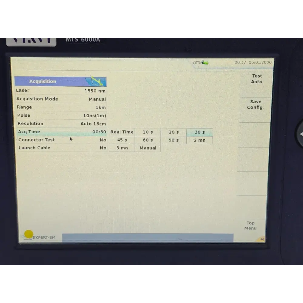 Viavi MTS 6000A V2 OTDR system showing overall cosmetic condition of used unit