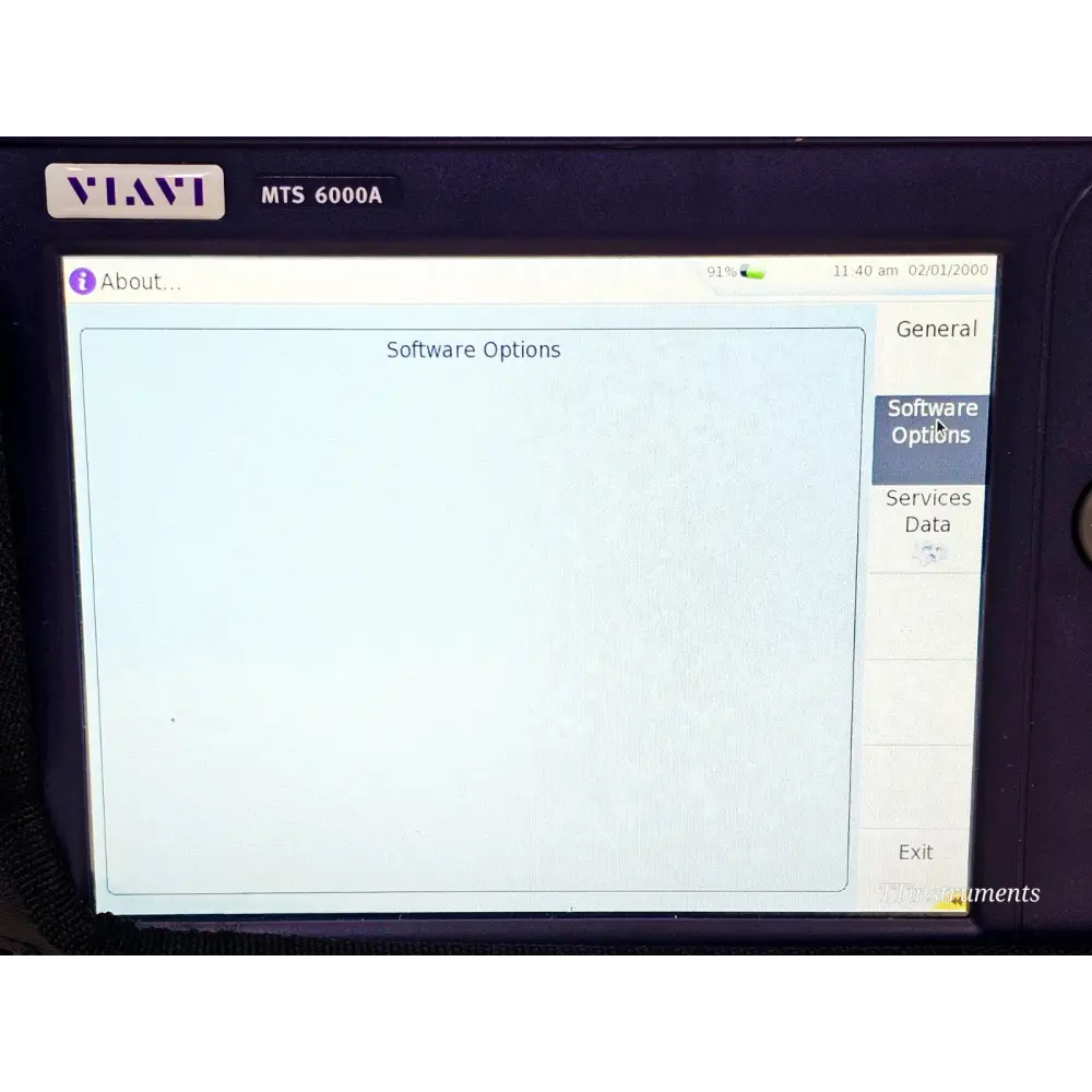 Viavi MTS 6000A V2 cosmetic condition detail showing unit in very good used condition